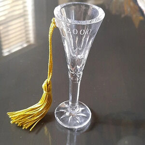 2000 Gorham Lady Anne Champagne Flute Glass Ornament Lenox Lead Crystal Germany